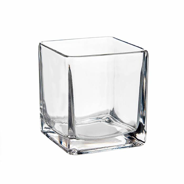Porta Vela Vaso Cuadrado