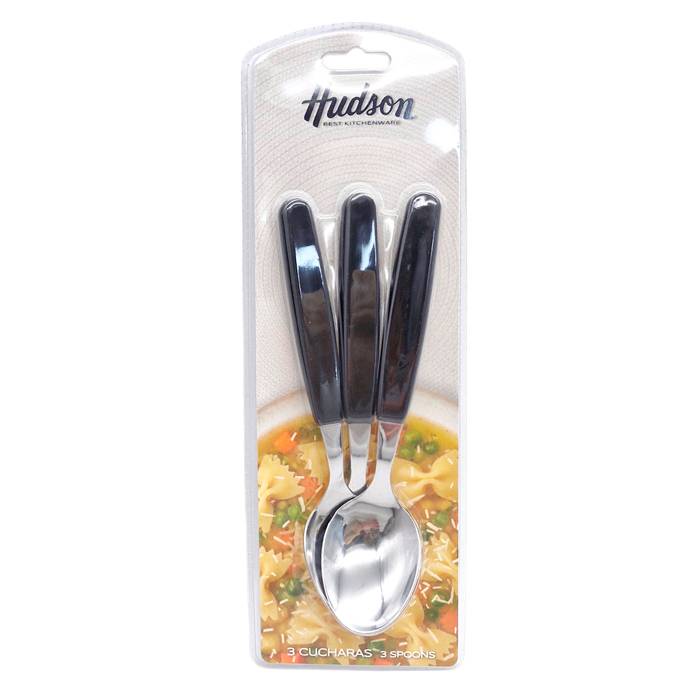 Cuchara Hudson Basic Negro Pack X3