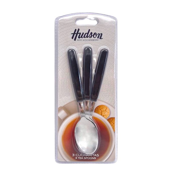 Cucharita De Te Hudson Basic Negro Pack X3