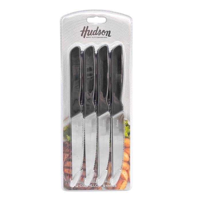 Cuchillo Hudson Basic Negro Pack X12