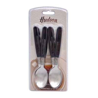 Cucharita De Te Hudson Basic Negro Pack X12