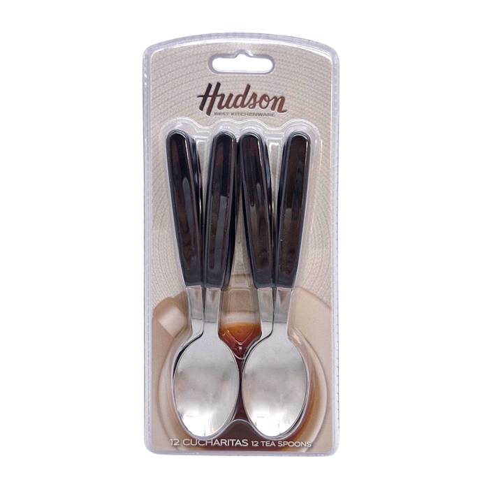 Cucharita De Te Hudson Basic Negro Pack X12