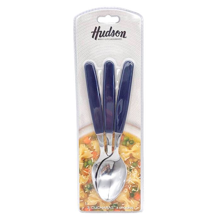 Cuchara Hudson Basic Azul Pack X3