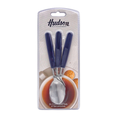 Cucharita De Te Hudson Basic Azul Pack X3