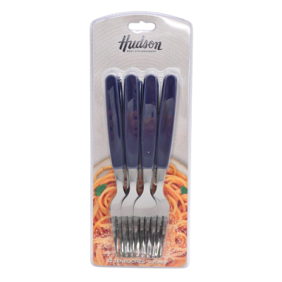 Tenedor Hudson Basic Azul Pack X12