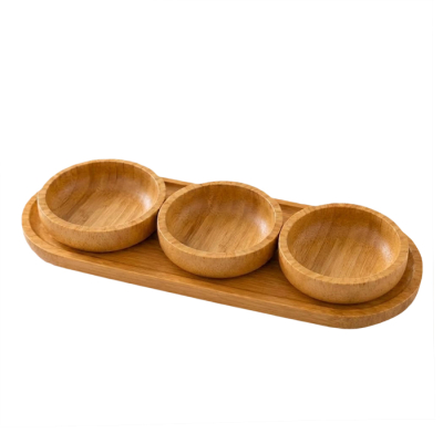 Bandeja Multiuso Oval + 3 Bowl Redondos