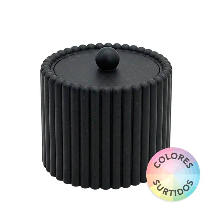 Frasco Plastico Rayado C/Tapa
