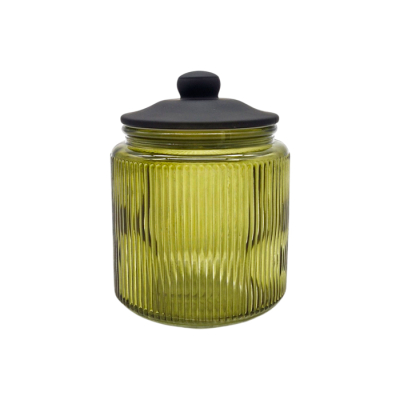 Frasco Vidrio Verde C/ Tapa 900Ml. Carol