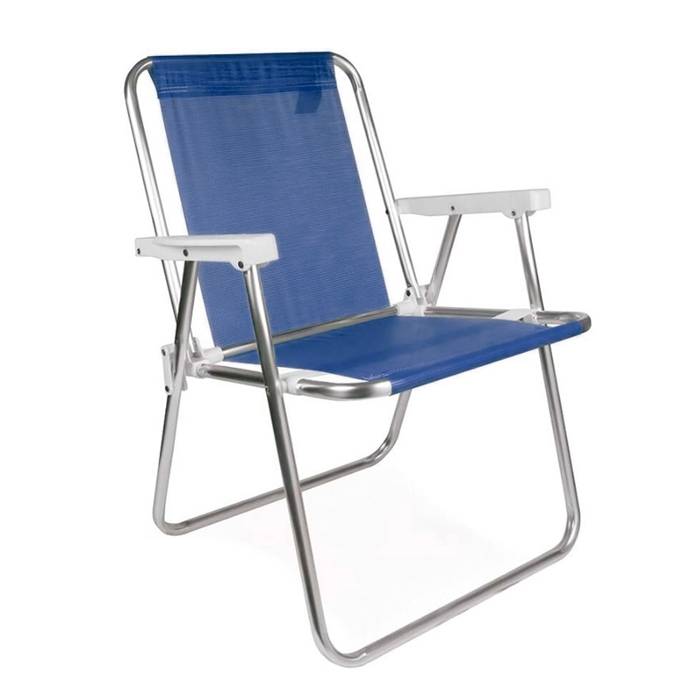 Silla Plegable Aluminio Sannet Azul Oscuro