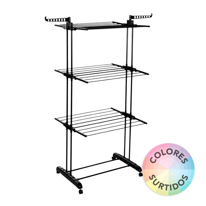 Tendedero Vertical 3 Estantes C/Perchero