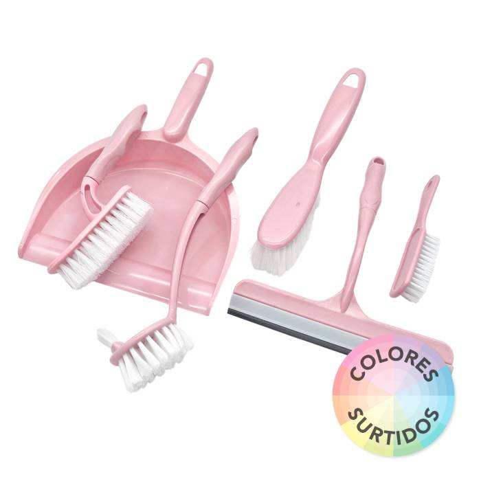 Kit X6 Articulos Limpieza Plastico