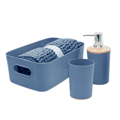 Set De Baño 4Pz. Gris Oscuro Laffitte