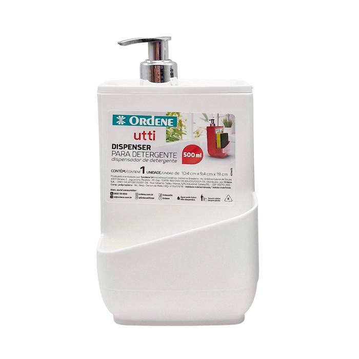 Dosificador Blanco C/Porta Esponja Ordene