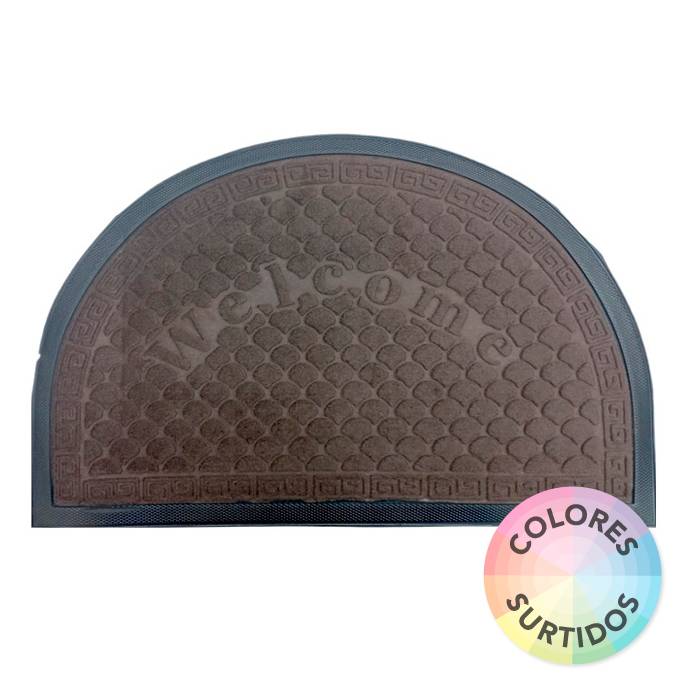 Felpudo Base Goma Reforzado Semicircular