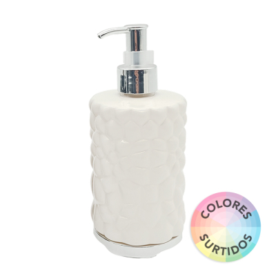 Dosificador Jabon Redondo Plastico Labrado