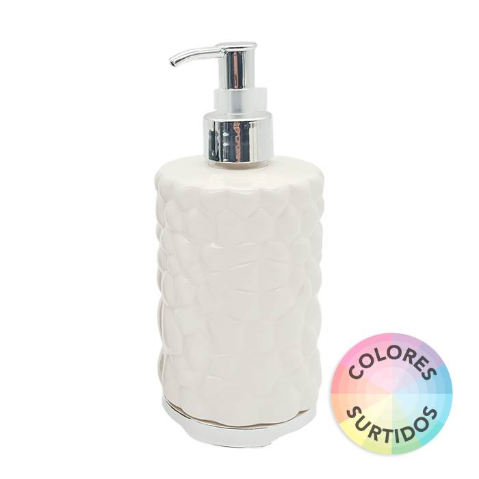 Dosificador Jabon Redondo Plastico Labrado