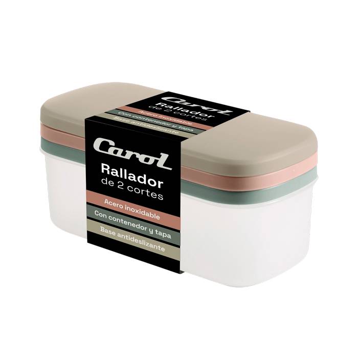 Rallador Carol 2 Usos Acero C/Tapa