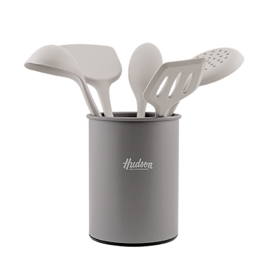 Set X5 Utensilios Silicona Gris Cl. Hudson