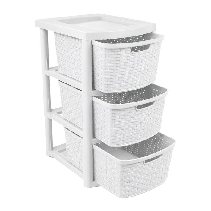 Cajonera Ratan 15 Lt. Blanca Star