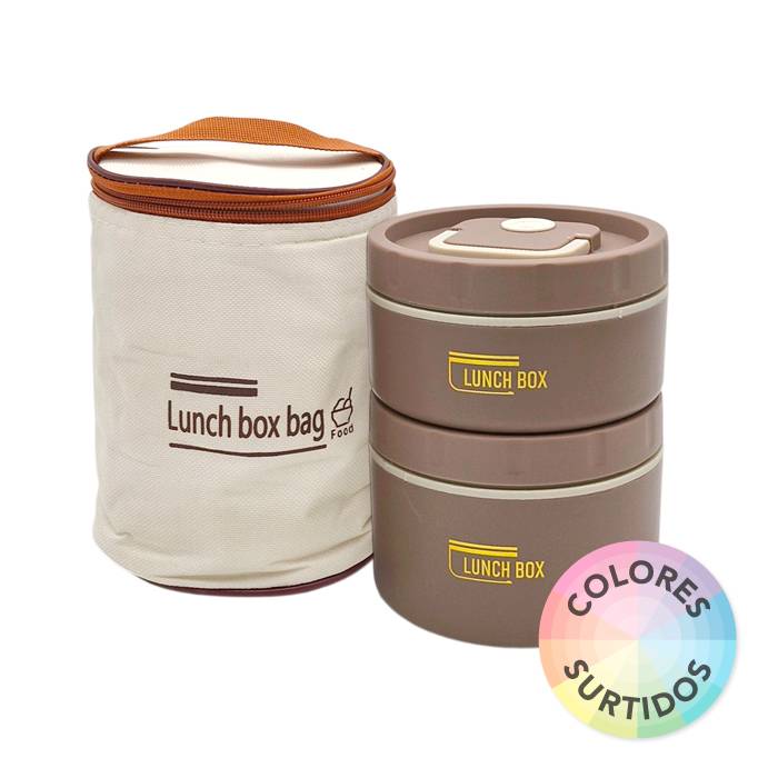 Lunchera Termica C/Funda Set X2 Acero Inox.