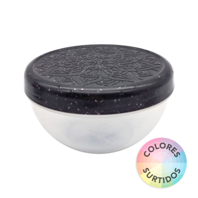 Hermetico Redondo 500Ml T/ Rosca Granito Mandalas