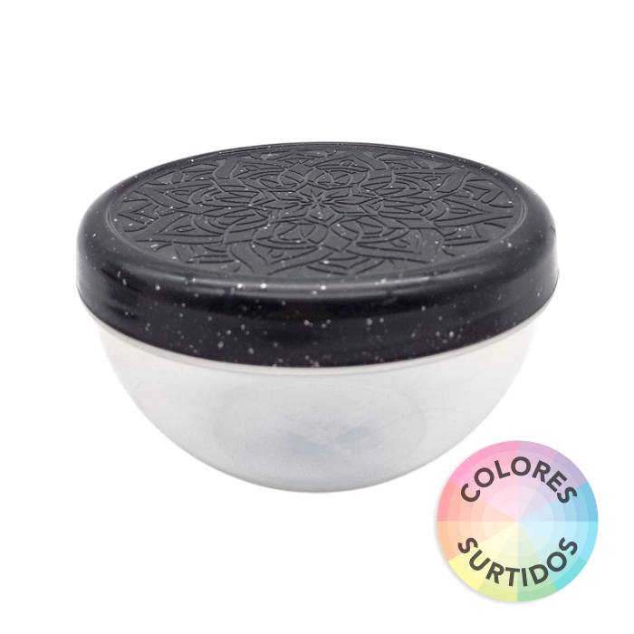 Hermetico Redondo 500Ml T/ Rosca Granito Mandalas