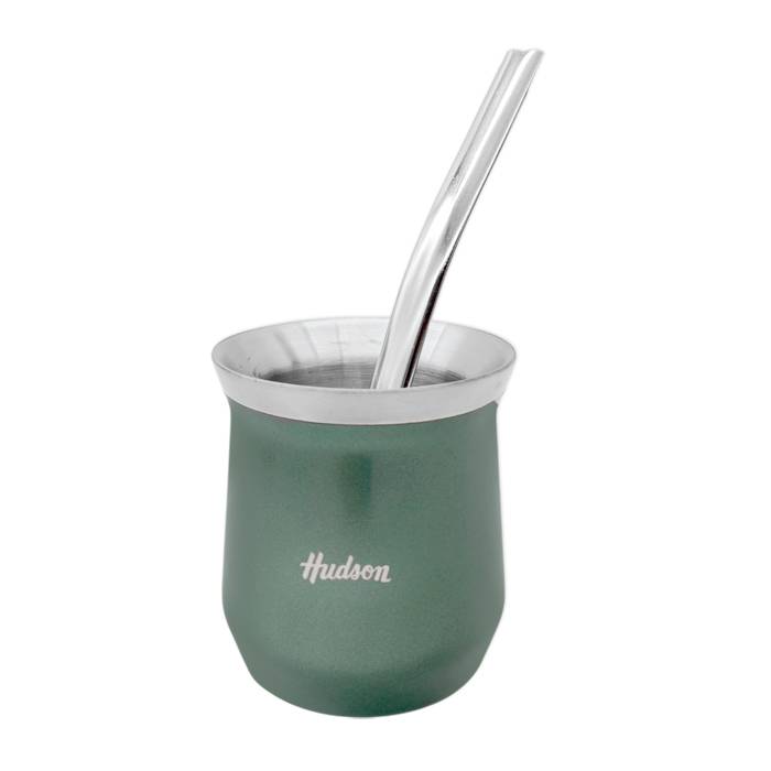 Set Mate/Bombilla Hudson Vaso Acero Verde