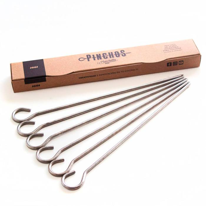 Set X6 Pincho Acero Inox 25Cm La Planchetta