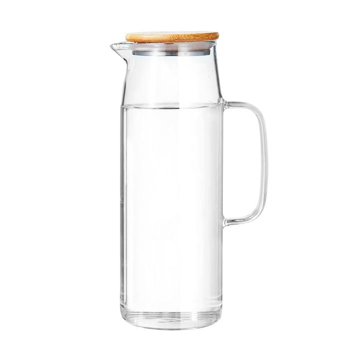 Jarra Vidrio Tapa Bamboo 1.2 Lts.