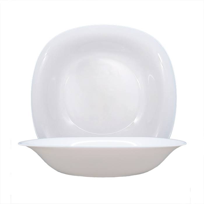 Plato Carine Hondo Blanco Templado