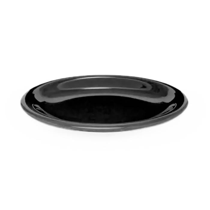 Plato Postre Ceram. Negro Ancers