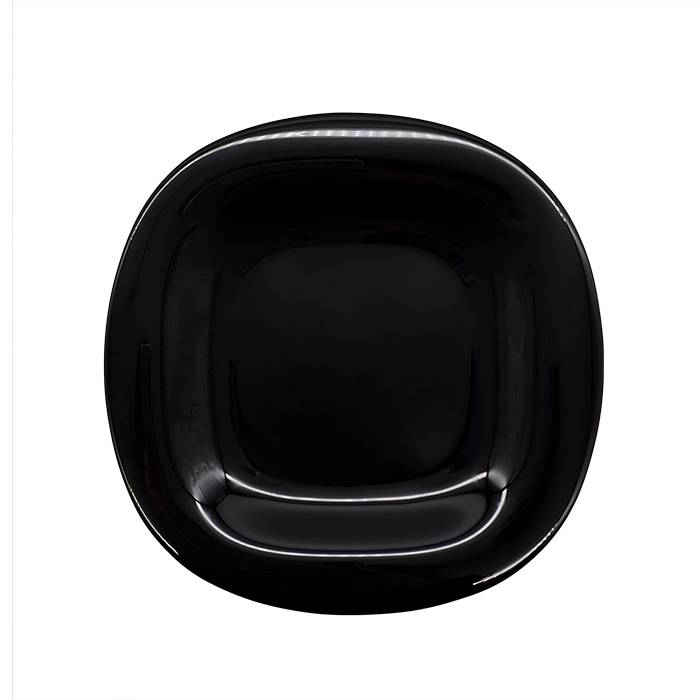 Plato Carine Postre Negro Templado