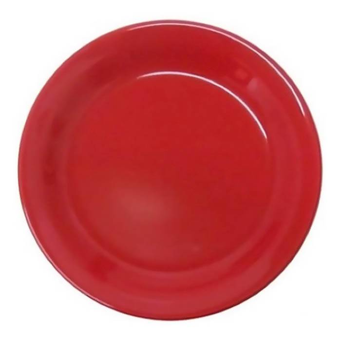 Plato Hondo Ceramica Rojo