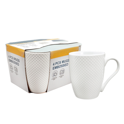 Taza Ceramica Puntos 350Ml Pack X4