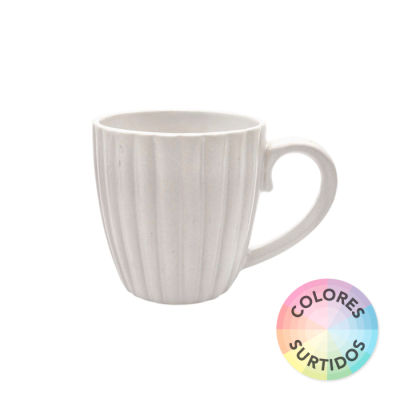 Taza Ceramica Rayada Chica 210Ml
