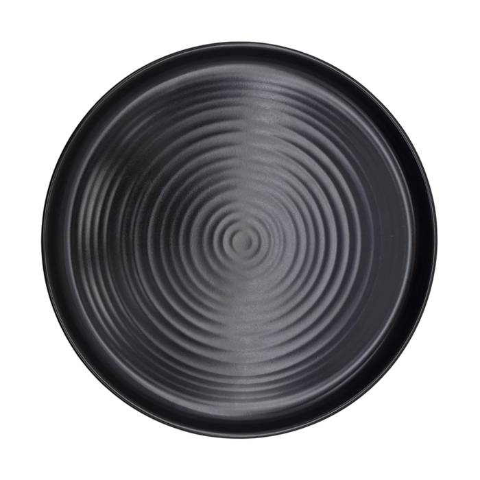 Plato Playo Gres Fusion Negro 26Cm. Carol