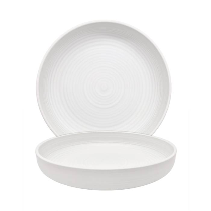 Plato Hondo Gres Fusion Blanco 21Cm. Carol