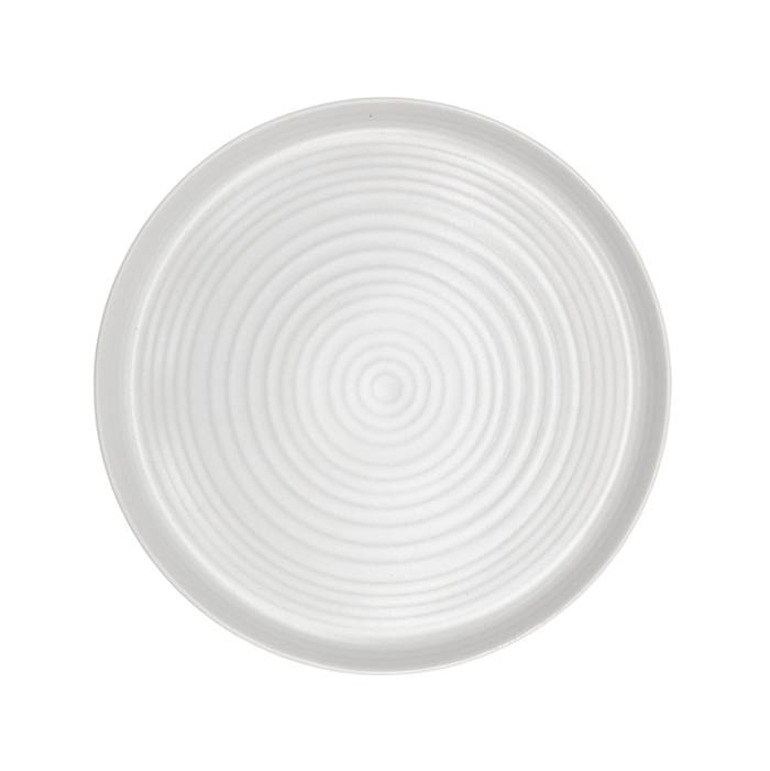 Plato Postre Gres Fusion Blanco 20Cm. Carol