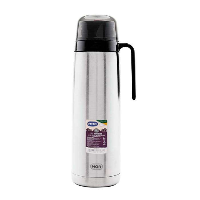 Termo Acero Inox. C/Manija 1 Lt. Mor