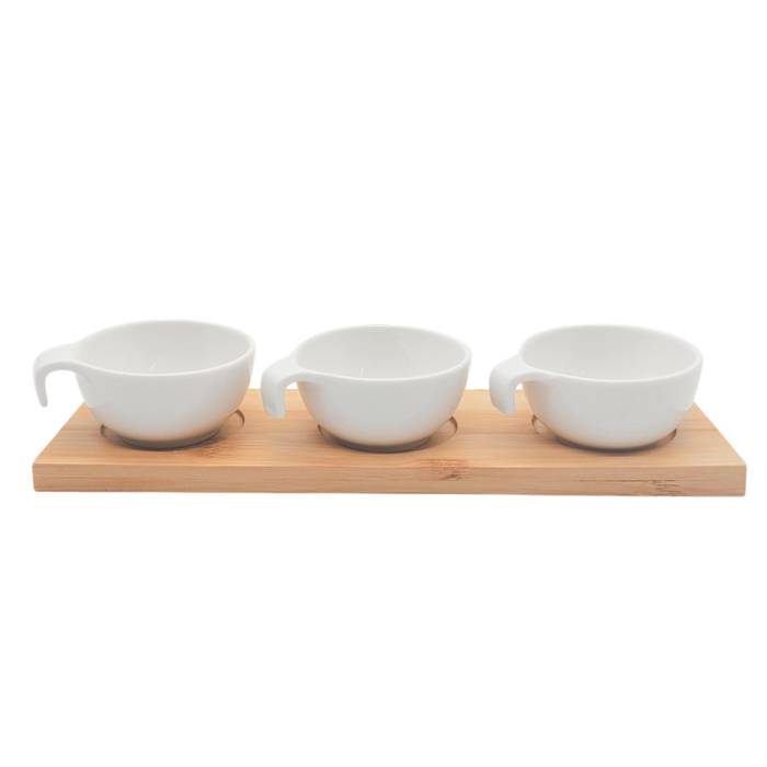 Copetinero Tabla C/ 3 Cazuelas Ceramica