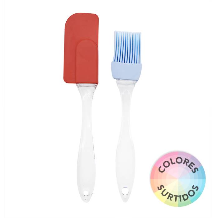 Set Pincel + Espatula Silicona