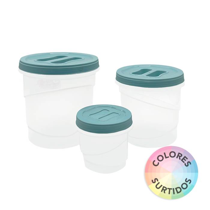 Tarro Plastico T/Rosca Jaguar Set X3