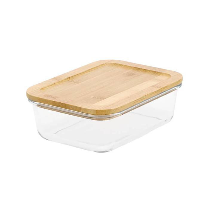 Hermetico Vidrio T/ Bambu 370Ml Carol