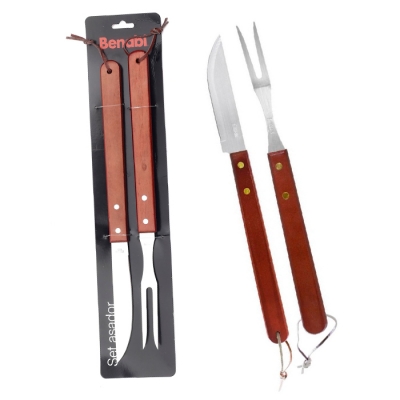 Set Asador X2 Cuchillo+tenedor
