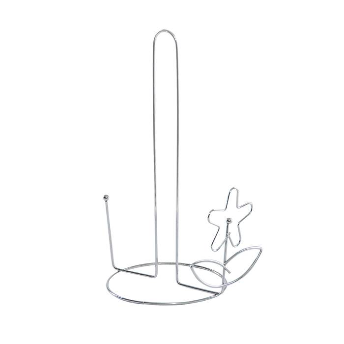 Porta Rollo Flor Acero Cromado