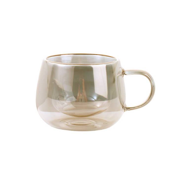 Taza Cafe Doble Vidrio Ambar 200Cc