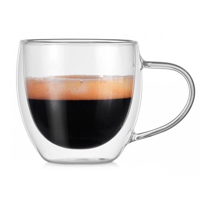 Taza Cafe Doble Vidrio 150Cc