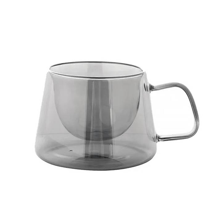 Taza Cafe Doble Vidrio Fume 120Cc