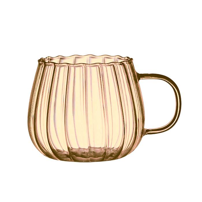 Taza Cafe Vidrio Ambar Labrada 400Ml