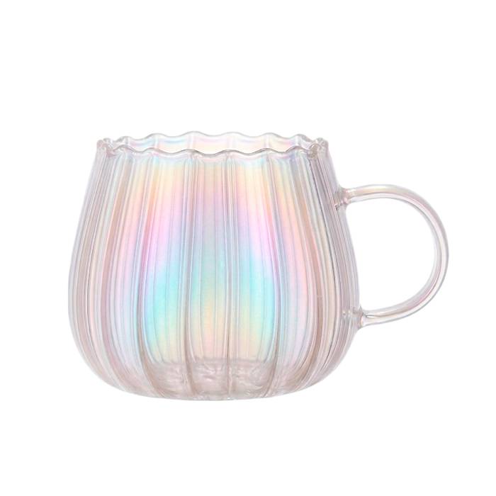 Taza Cafe Vidrio Tornasol Labrada 400Ml